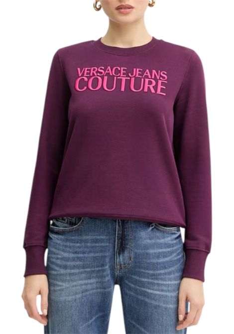 felpa con logo ricamato VERSACE JEANS COUTURE | Maglie | 79HAIT06 CF01T317